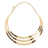 Choker 2018,  Collier En Métal Plaqué Or / Argent , Chic Et Raffiné.