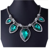 Ristar.J Vintage Drop Cristal Choker Colliers Femmes Tour de Cou Bijoux Fantasie