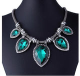 Ristar.J Vintage Drop Cristal Choker Colliers Femmes Tour de Cou Bijoux Fantasie
