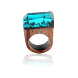 Création 2018 Jolie Bague    en Résine nouvelle cs Algues Sous-Marine  En Bois pour Les Femmes très tendances