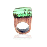 Création 2018 Jolie Bague    en Résine nouvelle cs Algues Sous-Marine  En Bois pour Les Femmes très tendances