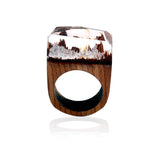Création 2018 Jolie Bague    en Résine nouvelle cs Algues Sous-Marine  En Bois pour Les Femmes très tendances