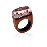 Création 2018 Jolie Bague    en Résine nouvelle cs Algues Sous-Marine  En Bois pour Les Femmes très tendances