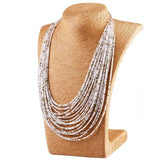 Résina, Collier Femmes  En Verre Perlé Très Chic.