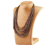 Résina, Collier Femmes  En Verre Perlé Très Chic.