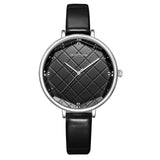 Montre pour femmes cuir noir