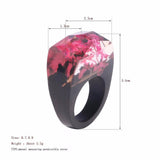 Bague En Bois Et Résine, De couleur Rose, Nouvelle Création 2018