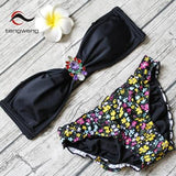 WENGESS 2018, Maillot De Bain imprimé, Style Push UP,