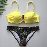 MELDEAR 2018, Maillot De Bain imprimé, Style Push UP,