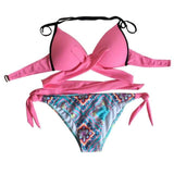 Halter Croix, Maillot De Bain aux bandeaux croisés, Très Tendance et Sexy, Collection 2018.