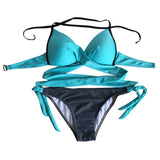 Halter Croix, Maillot De Bain aux bandeaux croisés, Très Tendance et Sexy, Collection 2018.