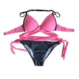 Halter Croix, Maillot De Bain aux bandeaux croisés, Très Tendance et Sexy, Collection 2018.