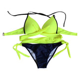 Halter Croix, Maillot De Bain aux bandeaux croisés, Très Tendance et Sexy, Collection 2018.