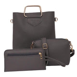 ensembles de  3 sac à main  à bandoulière de couleur unie