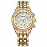 Montre femmes doré Blanc