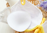 YELLOW FLOWER 2018, Très Jolie Maillot De Bain Blanc  Avec Des Fleurs Jaunes, Effet Push Up.