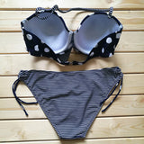 NODELAY 2018, Maillot De Bain Sexy Au Motifs Rayé.