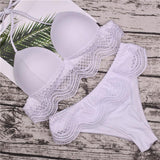 Hot White Lace: Maillot De Bain Push Up.
