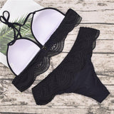 Hot White Lace: Maillot De Bain Push Up.