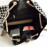 Houndstooth 2018, Sac à Bandoulière Ultra Tendance En Chaîne Perlée.