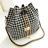 Houndstooth 2018, Sac à Bandoulière Ultra Tendance En Chaîne Perlée.