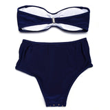 PACENTO 2018, Maillot De Bain Taille Haute, Push Up, Impression Or, Très Sexy.