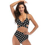 Ruffle Polka 2018, Nouveau Maillot De Bain Taille Haute Push Up, Très Sexy.