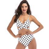 Ruffle Polka 2018, Nouveau Maillot De Bain Taille Haute Push Up, Très Sexy.
